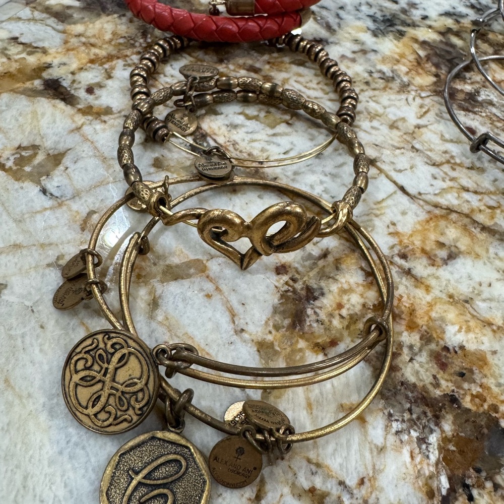 Alex and Ani Bracelets- set of 9